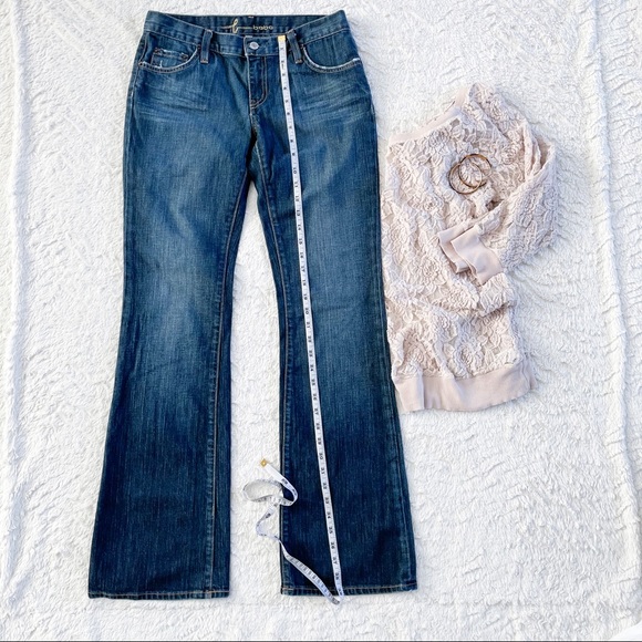 bebe Boot Cut Mid Rise Jeans Rhinestone Pockets 29 - Picture 8 of 16